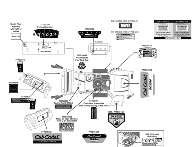 Part Location Diagram of 777D36952 MTD LABEL-MWR WIDE CUT
